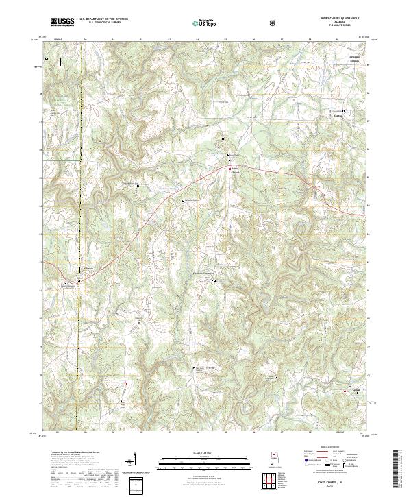 USGS Topographic Map – Jones Chapel