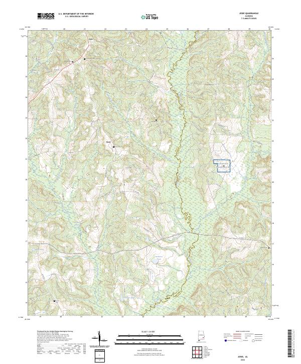 USGS Topographic Map – Josie