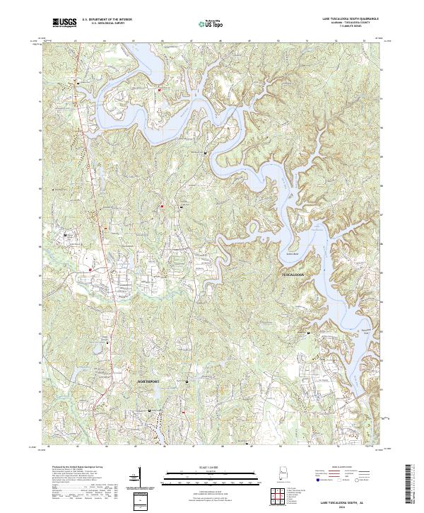 USGS Topographic Map – Lake Tuscaloosa South