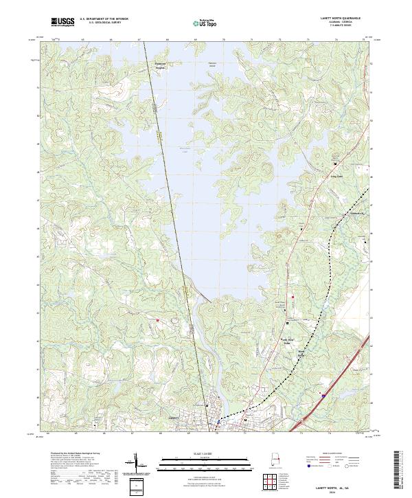 USGS Topographic Map – Lanett North
