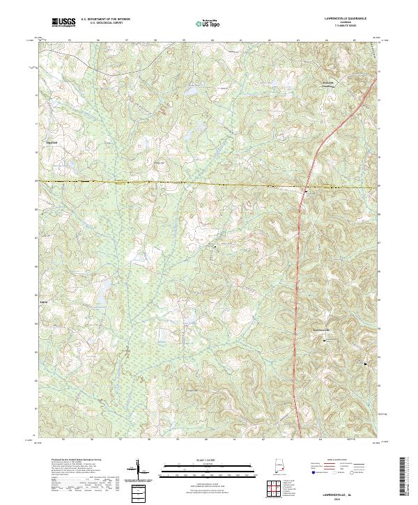 USGS Topographic Map – Lawrenceville