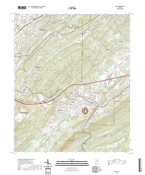 USGS Topographic Map – Leeds