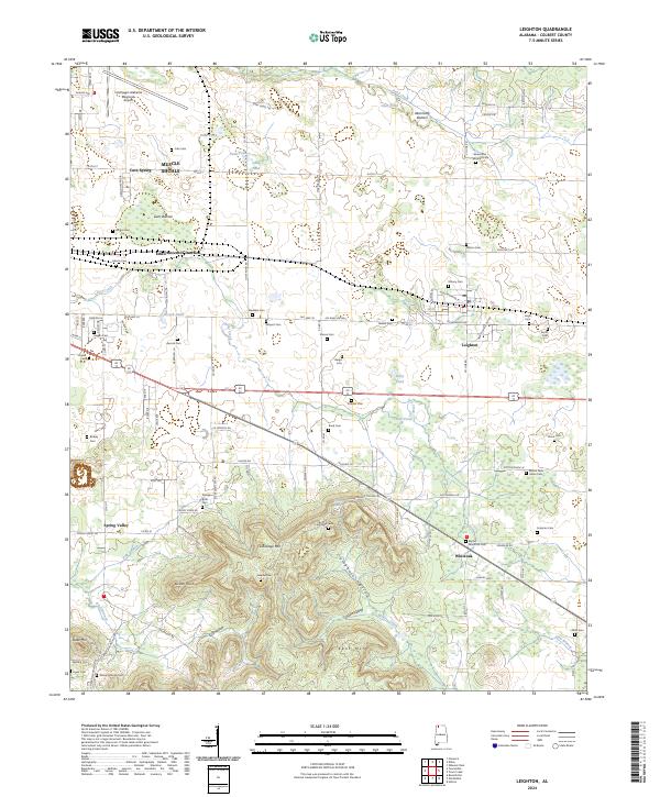 USGS Topographic Map – Leighton