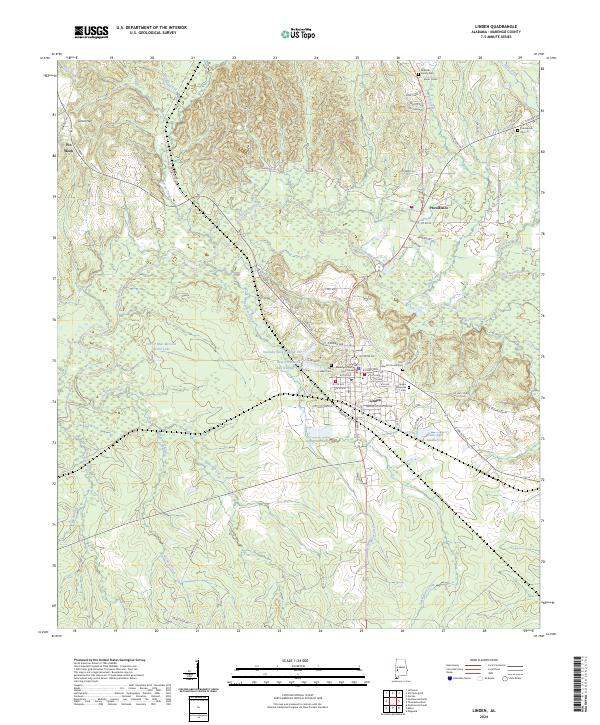 USGS Topographic Map – Linden