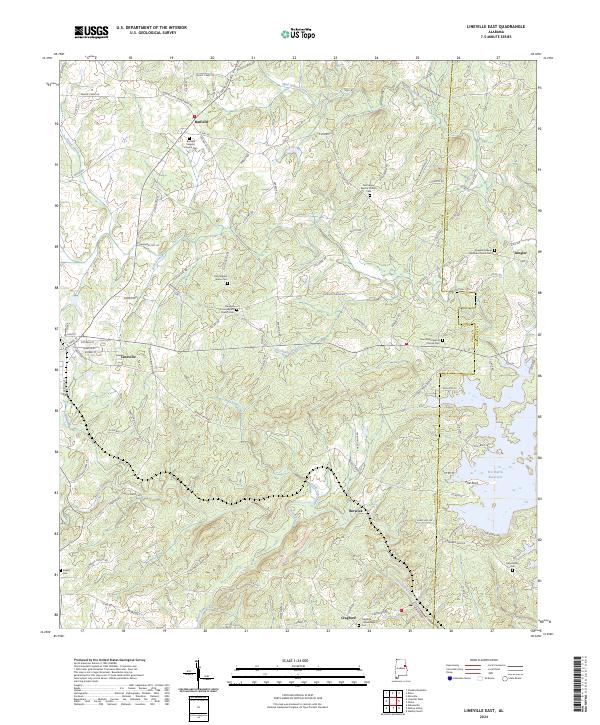 USGS Topographic Map – Lineville East