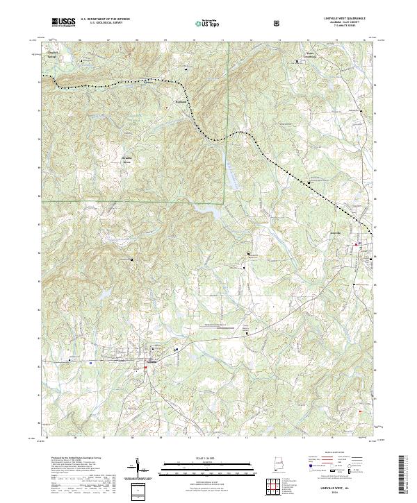 USGS Topographic Map – Lineville West