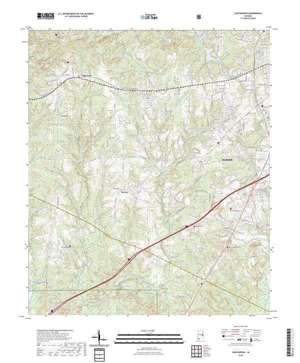 USGS Topographic Map – Loachapoka