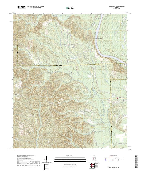 USGS Topographic Map – Lower Peach Tree