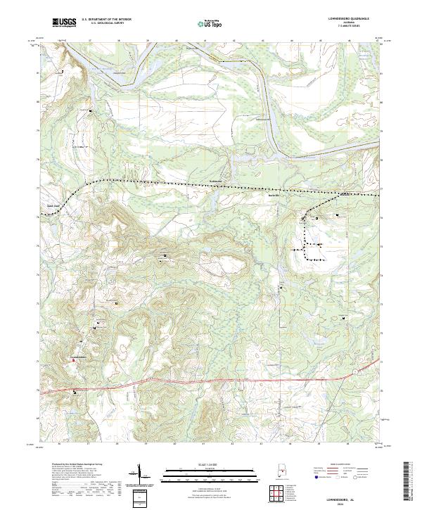 USGS Topographic Map – Lowndesboro