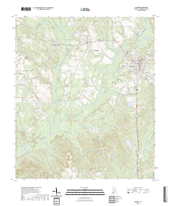 USGS Topographic Map – Luverne