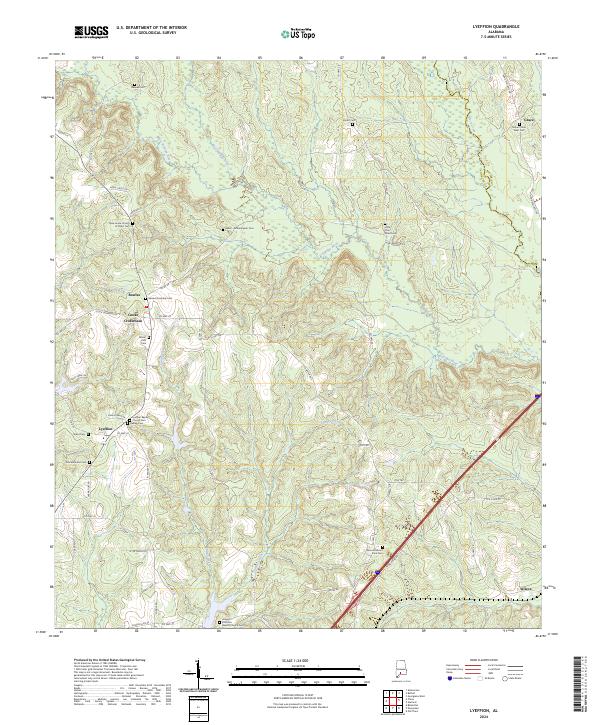 USGS Topographic Map – Lyeffion