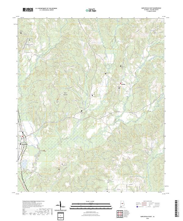 USGS Topographic Map – Maplesville East