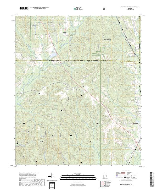 USGS Topographic Map – Maplesville West