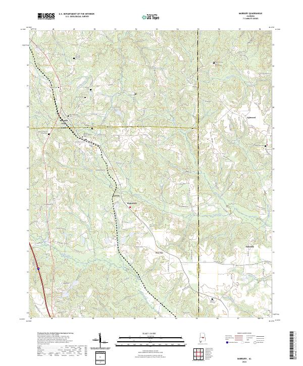 USGS Topographic Map – Marbury