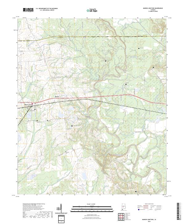 USGS Topographic Map – Marion Junction