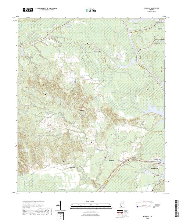 USGS Topographic Map – McDowell