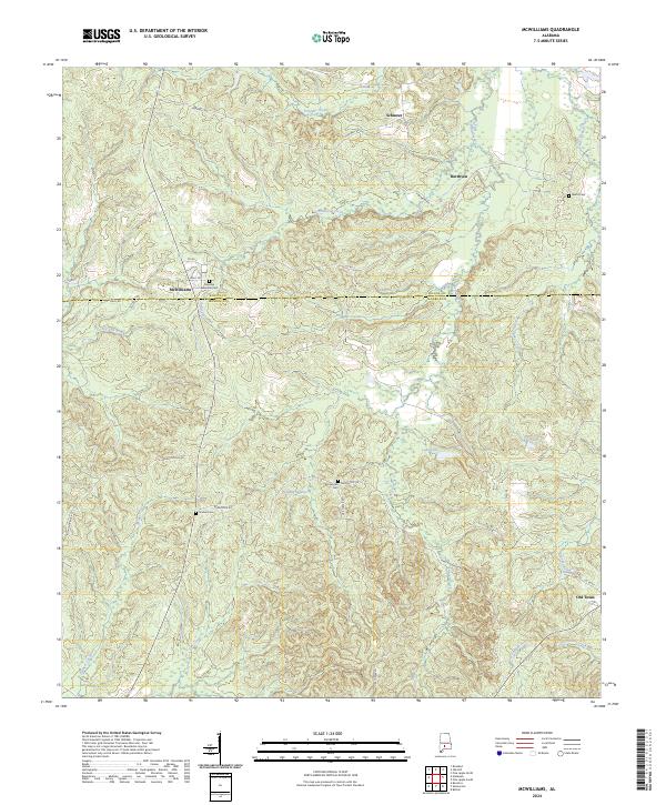 USGS Topographic Map – McWilliams