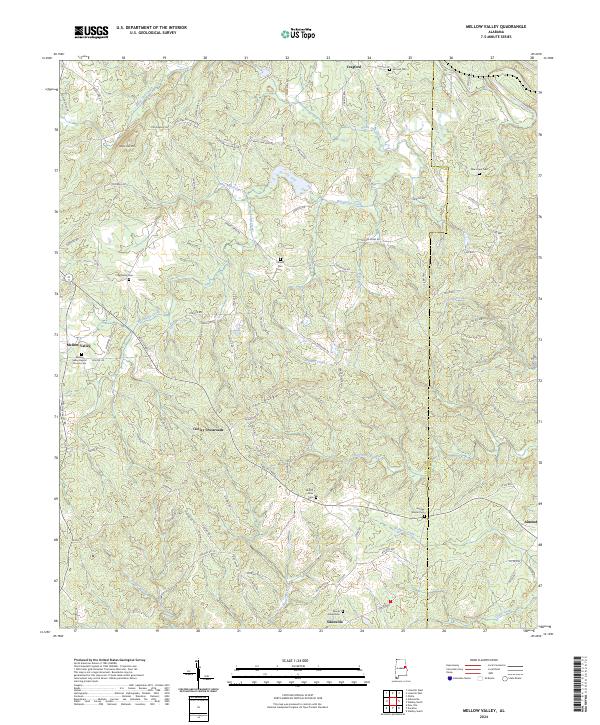 USGS Topographic Map – Mellow Valley