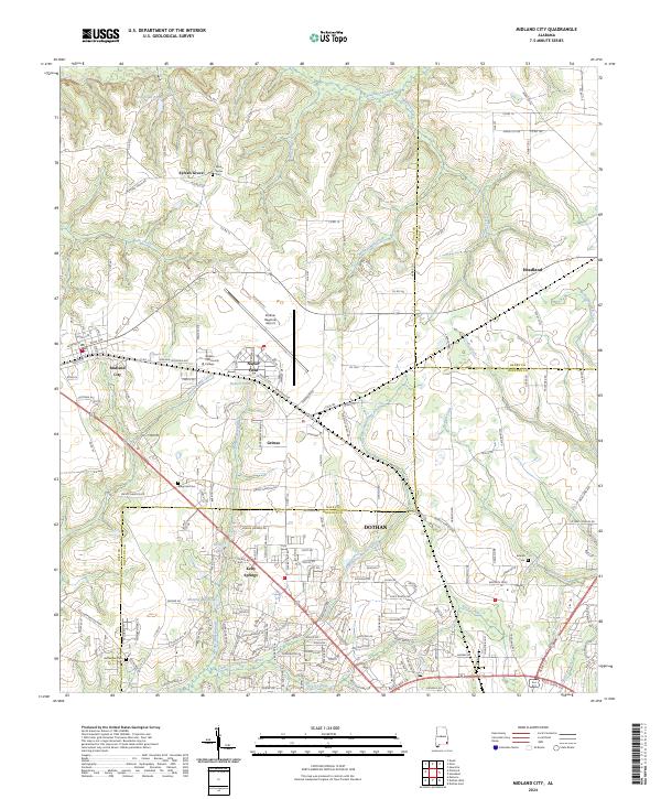 USGS Topographic Map – Midland City