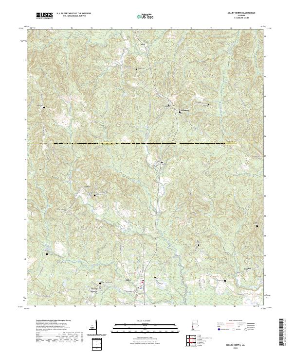 USGS Topographic Map – Millry North