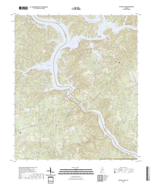 USGS Topographic Map – Mitchell Dam