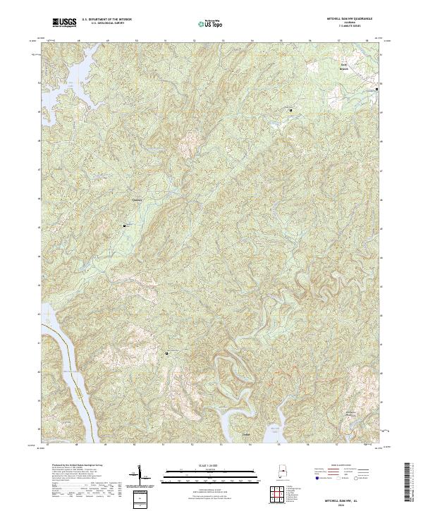 USGS Topographic Map – Mitchell Dam NW