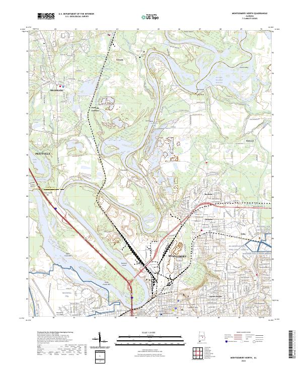 USGS Topographic Map – Montgomery North