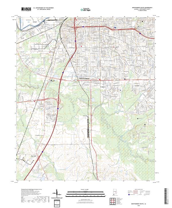 USGS Topographic Map – Montgomery South
