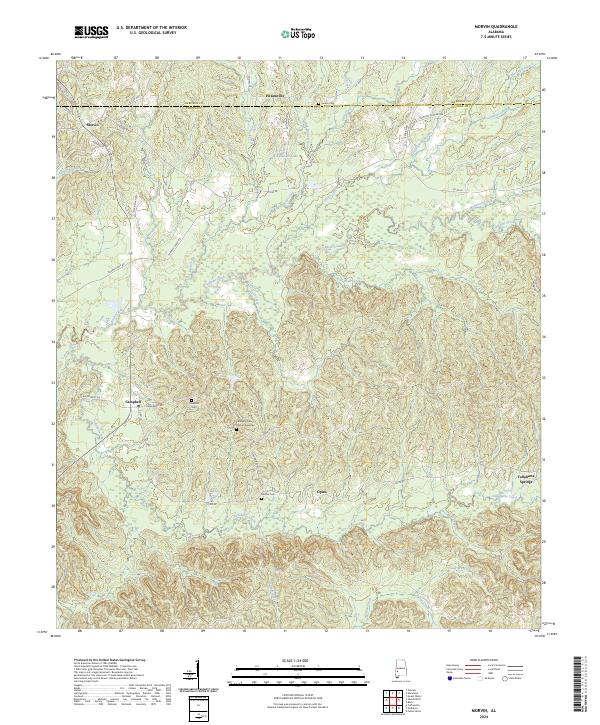 USGS Topographic Map – Morvin