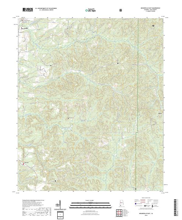 USGS Topographic Map – Moundville East