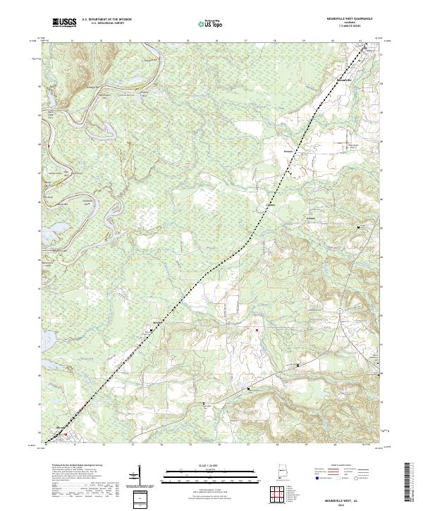 USGS Topographic Map – Moundville West