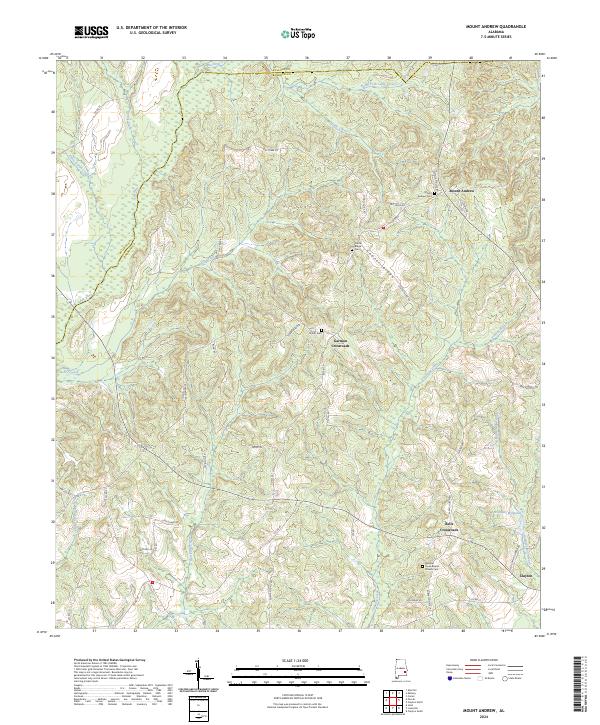 USGS Topographic Map – Mount Andrew