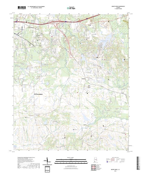 USGS Topographic Map – Mount Meigs