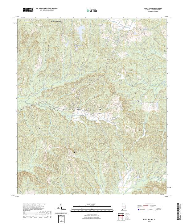 USGS Topographic Map – Mount Willing