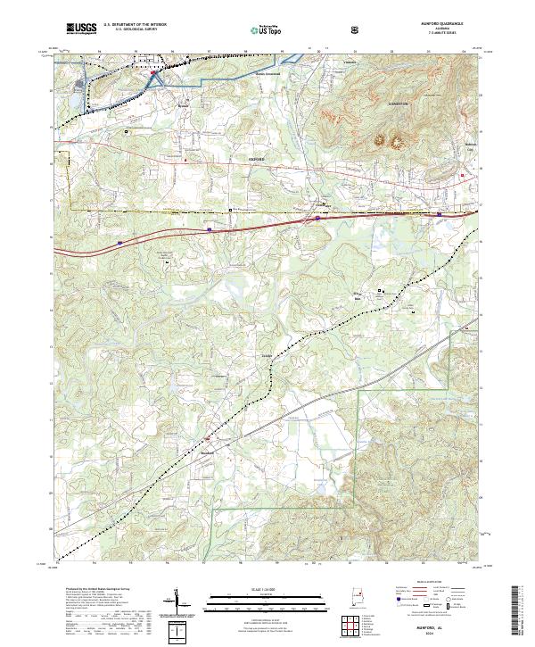 USGS Topographic Map – Munford
