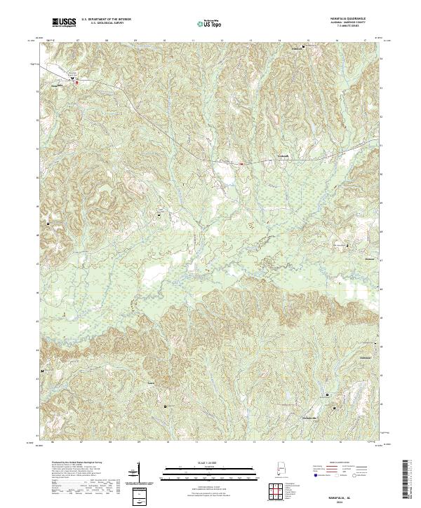 USGS Topographic Map – Nanafalia