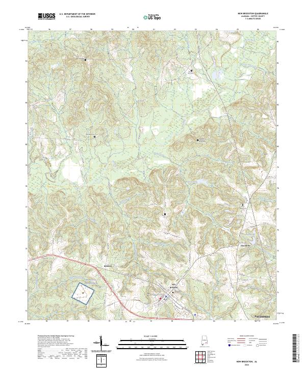 USGS Topographic Map – New Brockton