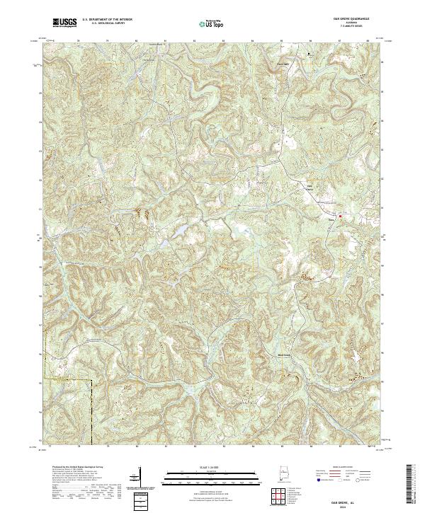 USGS Topographic Map – Oak Grove