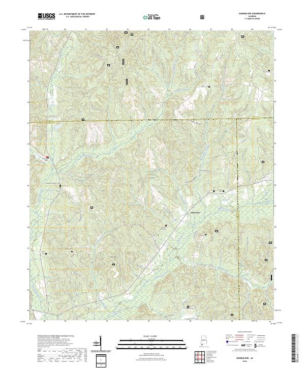 USGS Topographic Map – Oakmulgee