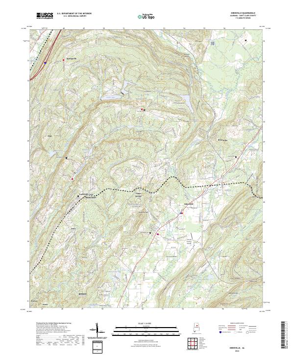 USGS Topographic Map – Odenville