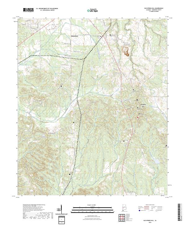 USGS Topographic Map – Old Spring Hill