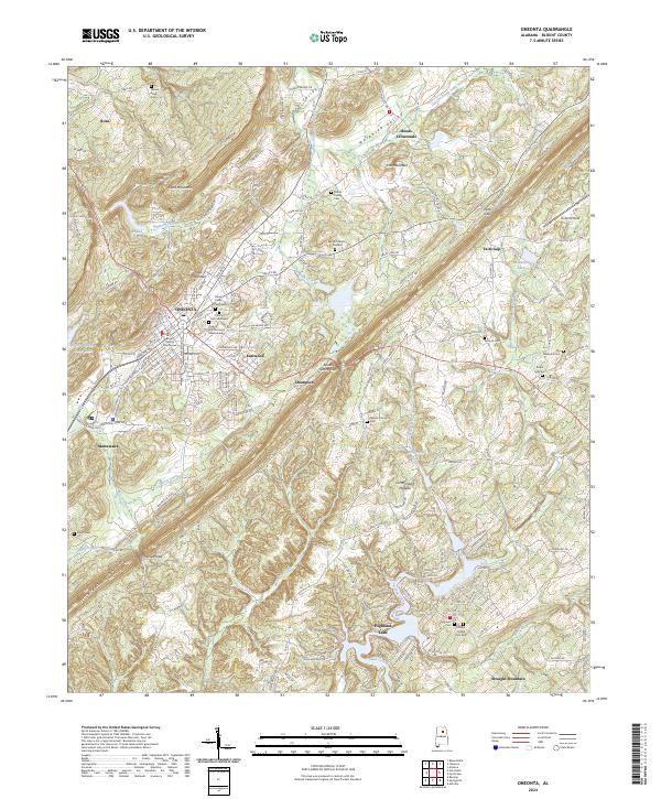 USGS Topographic Map – Oneonta