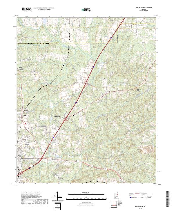 USGS Topographic Map – Opelika East