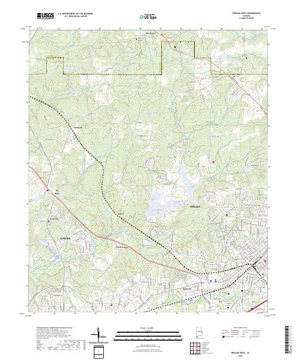 USGS Topographic Map – Opelika West