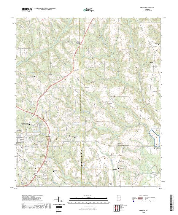 USGS Topographic Map – Opp East
