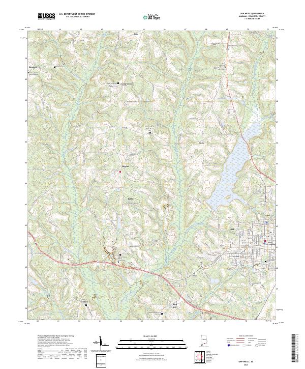 USGS Topographic Map – Opp West