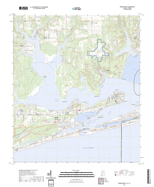 USGS Topographic Map – Orange Beach