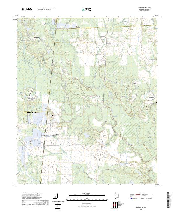 USGS Topographic Map – Panola