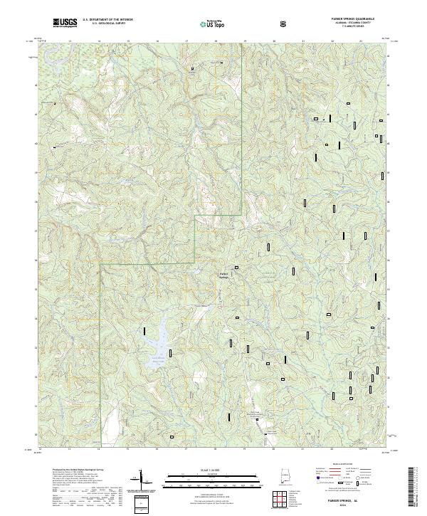 USGS Topographic Map – Parker Springs