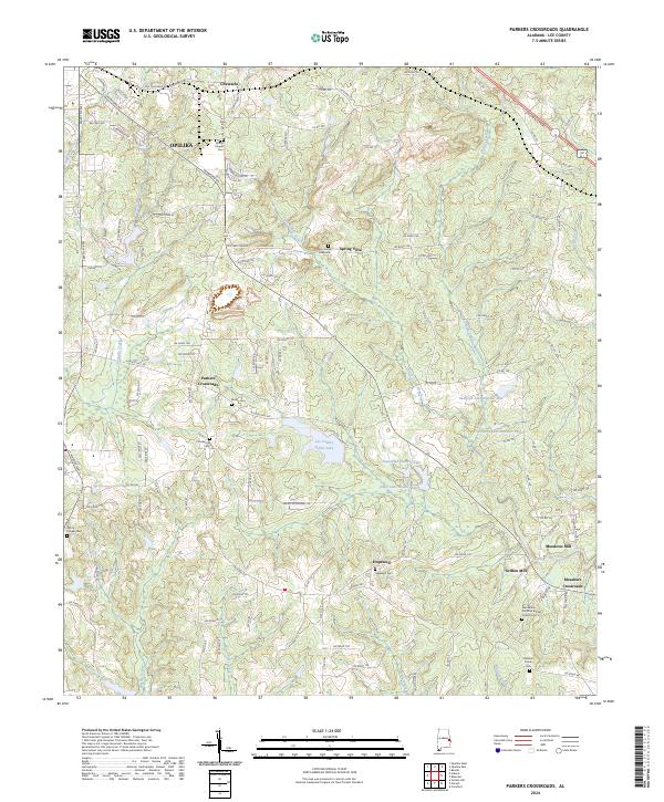 USGS Topographic Map – Parkers Crossroads